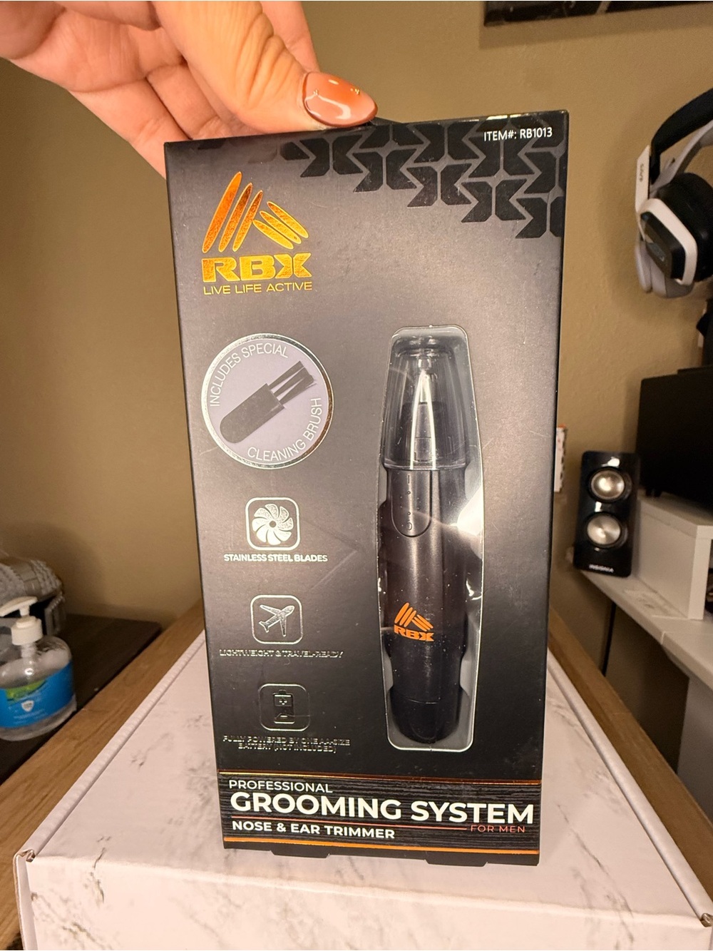 RBX Black Nose & Ear Trimmer with Orange Logo
